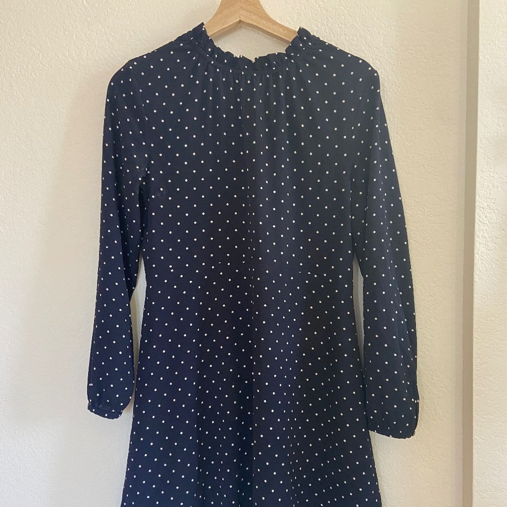 Mock-neck, long-sleeve dress